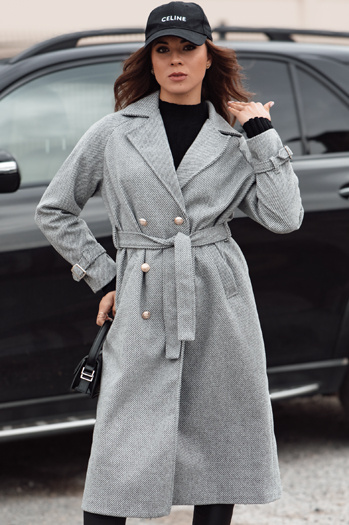 Női oversize kabát CAMELLYN hosszú szürke Dstreet NY0742 NY0742