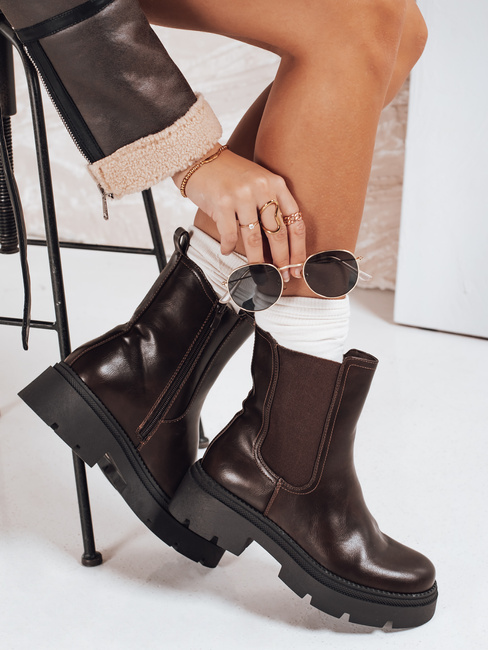 Női barna csizma Dstreet ZY1208 ZY1208