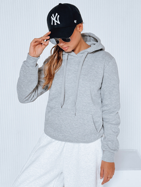 Női kapucnis pulóver BASIC Szín Világoszürke DSTREET BY0155