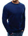 Férfi pulcsi kapucni nélkül sötétkék színben BX4983