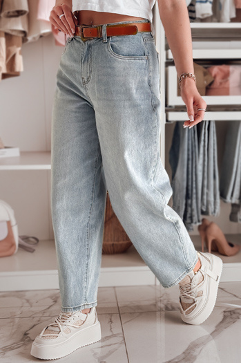 Női farmer bő nadrág övvel NEWFLOVER kék Dstreet UY2435 Dstreet UY2435