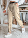 Női chinos nadrág övvel TAILANDI latte Dstreet UY2549 UY2549