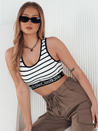 Női csíkos top SUNSEL fehér Dstreet RY2417_1