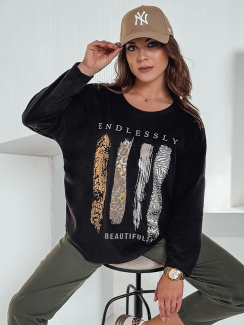 MODEZINE női oversize blúz fekete Dstreet RY2690