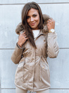 Női téli parka kabát GODDESS bézs Dstreet TY3868 TY3868