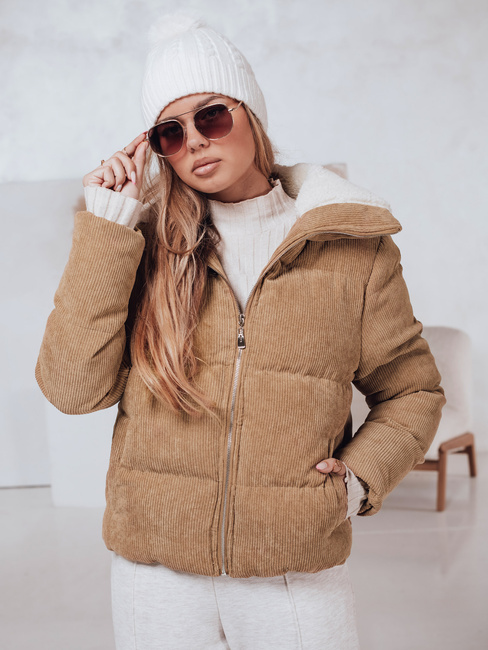 Női télikabát TRENDYGLAM sötét bézs Dstreet TY4359