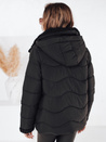 Női WARMMISS steppelt téli kabát kapucnival fekete Dstreet TY4921