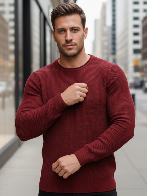 Férfi bordó pulóver WX2295