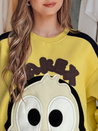 Női oversize melegítőfelső foltokkal CUTE MAKEX sárga Dstreet BY1489_3