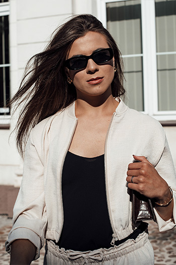 Női bomber dzseki MADDIE Szín Bézs DSTREET RY2655