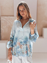 Női oversize virágos póló FLOWERS kék Dstreet DY0472