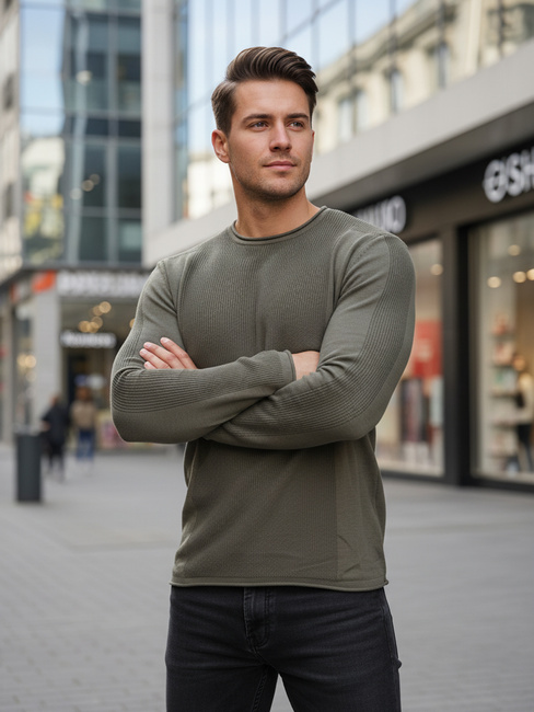 Férfi khaki pulóver WX2310z