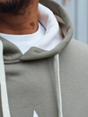 Férfi khaki kapucnis pulóver Dstreet BX5928