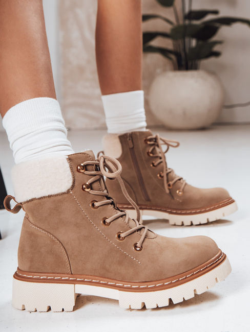 Női szigetelt khaki trapper Dstreet ZY1291 ZY1291