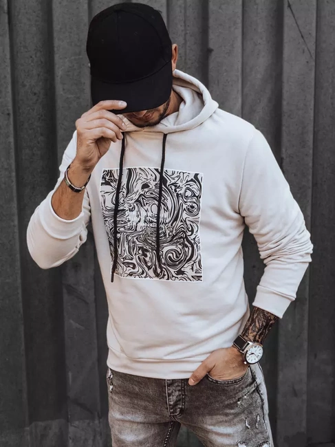 Férfi kapucnis pulóver Szín Ecru DSTREET BX5469
