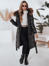 Női steppelt téli kabát szőrmével STYLEBELLA fekete Dstreet TY5010