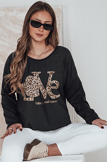 Női egyméretű blúz LOVEGLOW sötét szürke Dstreet RY2697