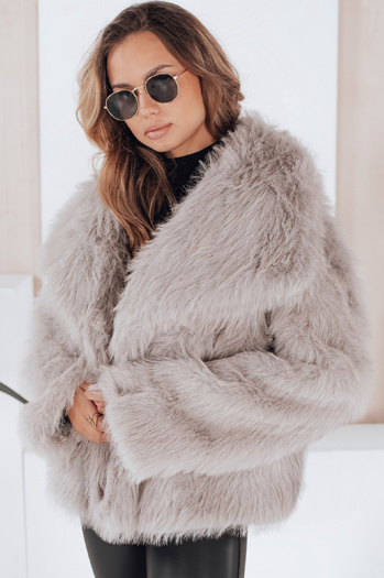 Női rövid szürke szőrmebunda ZARAFIA Dstreet TY5116