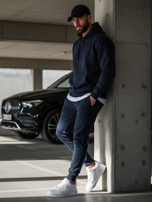 Férfi melegítőnadrág gránátkék Dstreet UX2707