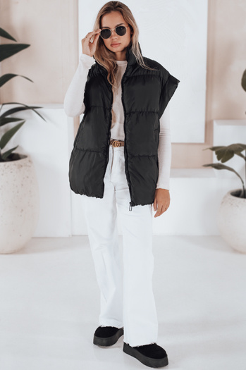 Női steppelt mellény NIMIA fekete színben Dstreet TY3248