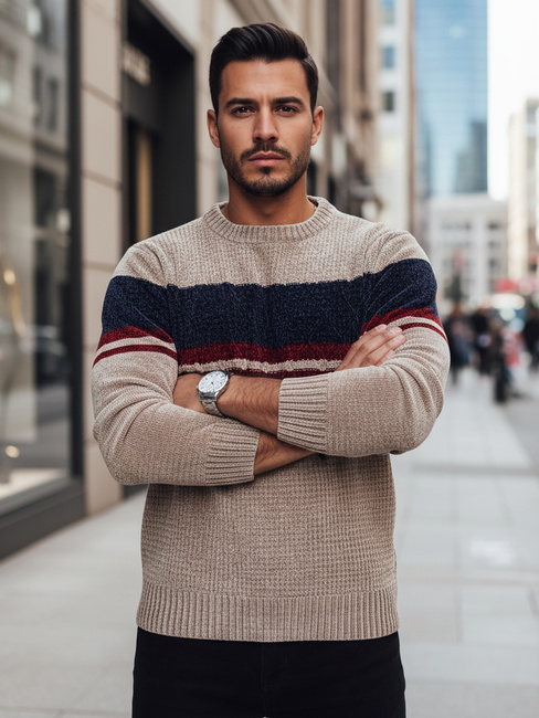 Férfi barna pulóver Dstreet WX2243z