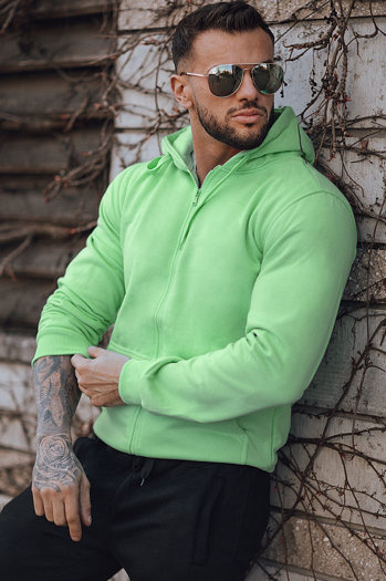 Mentás színű férfi pulcsi kapucnival Dstreet BX5230z