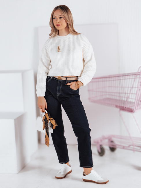 Női oversize pulóver BILLIS ecru Dstreet MY2284