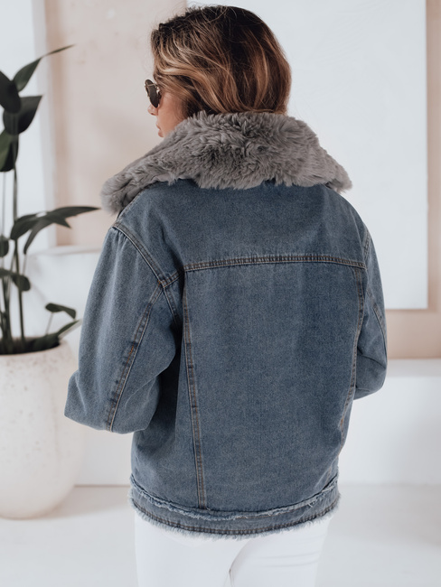 Női FURDENIM farmer dzseki szőrmével világoskék Dstreet TY4755