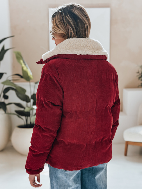 Női kordbársony dzseki TRENDYGLAM bordó Dstreet TY4942 TY4942