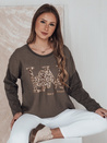 Női egyméretű blúz LOVEGLOW sötét barna Dstreet RY2698_1