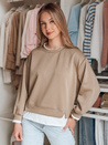Női oversize LUZZIO mokka színű pulóver Dstreet BY1383
