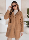 Női teddy szőrme camel téli kabát Dstreet NY0758