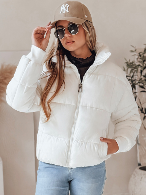 Női téli rövid, steppelt kabát VIBEGIRL fehér Dstreet TY4947