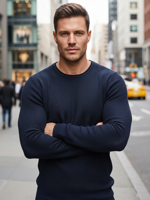 Férfi sötétkék pulóver WX2294z