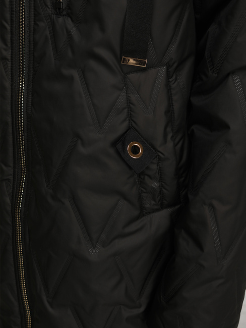 Női steppelt átmeneti kabát fekete Dstreet TY5562 TY5562