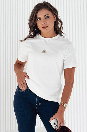 Női FLORTA ekrü póló Dstreet RY2569