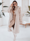 HELLOCHIC női szőrmebunda hosszú bézs Dstreet TY4987
