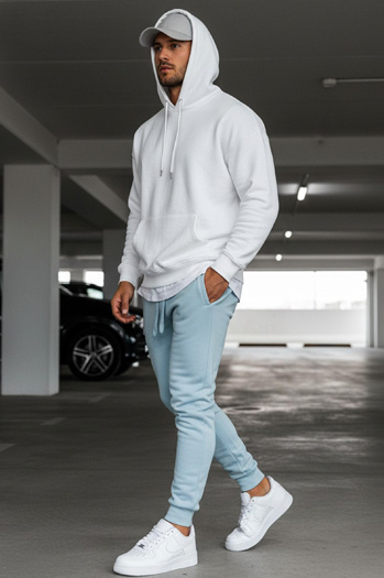 Férfi melegítőnadrág világoskék Dstreet UX3450