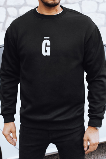 Férfi grafit fekete pulóver Dstreet BX5930