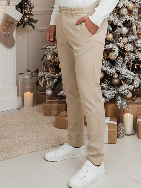 Férfi bézs színű nadrág Dstreet UX4410z