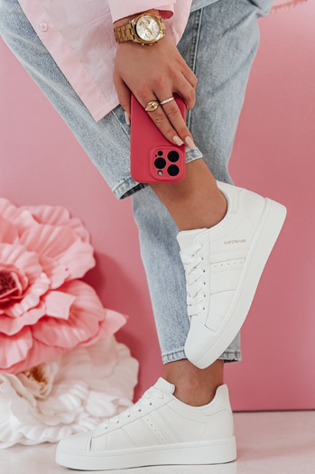 JUNOMI női platform tornacipő fehér Dstreet ZY0859 ZY0859