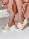 KLASSINA női platform flip-flopok bézs Dstreet ZY0761_2