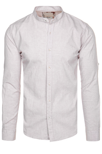 Férfi alkalmi ing állógallérral világos rózsaszín Dstreet DX2647