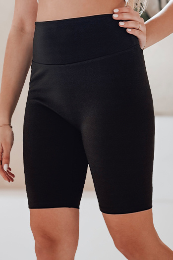 Női kerékpáros rövidnadrág SOFT AND FIT fekete Dstreet SY0420