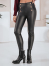 Női öko bőr leggings gombokkal fekete Dstreet UY2726 Dstreet UY2726