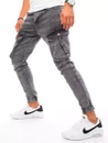 Férfi slim fit katonai jogger farmernadrág világoszürke színben Dstreet UX3255_1