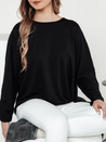 LOOSEFEMME női oversize blúz medállal, fekete Dstreet RY2705