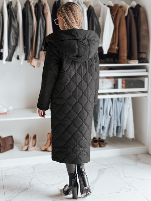 Női téli kabát LIKEMIRA steppelt fekete Dstreet TY4929