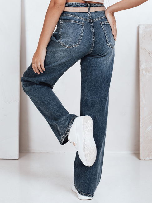 Női széles szárú kék farmer Dstreet UY2777