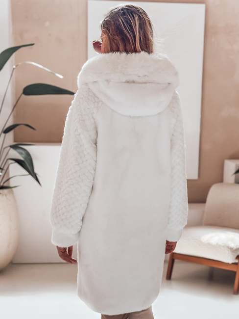 Női szőrme kabát MISSFLUFF fehér Dstreet TY4983